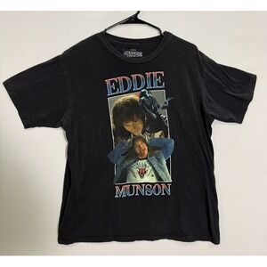 Strangers Things Eddie Munson T-Shirt Size L Large Netflix Adult Clothing